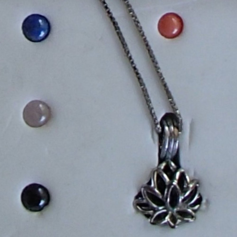 The Giving Gems Lucoral Museum Hawaii Sterling Silver Cage, Chain & 12 Gemstones - Picture 8 of 16